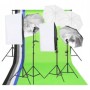 Kit de estudio fotográfico con set de luces, fondo y reflector de , Flashes e iluminaciones de estudio - Ref: Foro24-3094734,...