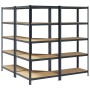 Juego 3 estantes 5 niveles acero antracita y madera industrial von , Industrieregale - Ref: Foro24-3307616, Preis: 218,07 €, ...