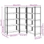 Juego 3 estantes 5 niveles acero antracita y madera industrial von , Industrieregale - Ref: Foro24-3307616, Preis: 218,07 €, ...