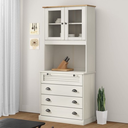 Aparador alto VIGO madera maciza de pino blanco 80x40x176 cm by , Sideboards - Ref: Foro24-3200584, Price: 331,69 €, Discount: %