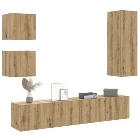 Mueble para TV de pared madera contrachapada artesanal 5 piezas von , TV-Möbel - Ref: Foro24-3328998, Preis: 181,61 €, Rabatt: %