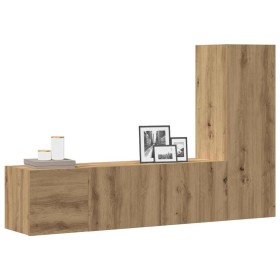 Muebles de TV de pared 3 uds madera ingeniería roble artesanal von , TV-Möbel - Ref: Foro24-3328958, Preis: 116,85 €, Rabatt: %