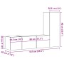 Muebles de TV de pared 3 uds madera ingeniería roble artesanal von , TV-Möbel - Ref: Foro24-3328958, Preis: 116,85 €, Rabatt: %