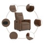 Sillón reclinable de tela marrón de , Sillones - Ref: Foro24-4104812, Precio: 187,47 €