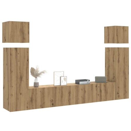 Mueble para TV de pared madera contrachapada artesanal 8 piezas von , TV-Möbel - Ref: Foro24-3329010, Preis: 323,81 €, Rabatt: %