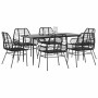 Juego de comedor jardín 7 piezas ratán sintético negro de , Conjuntos de jardín - Ref: Foro24-3334440, Precio: 478,78 €, Desc...