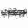 Juego de comedor jardín 9 piezas ratán polivinílico negro von , Gartensets - Ref: Foro24-3334442, Preis: 649,99 €, Rabatt: -5%%