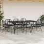 Juego de comedor jardín 9 piezas ratán polivinílico negro von , Gartensets - Ref: Foro24-3334442, Preis: 649,99 €, Rabatt: -5%%
