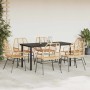 Juego de comedor de jardín 7 pzas ratán PE marrón von , Gartensets - Ref: Foro24-3334545, Preis: 484,96 €, Rabatt: %