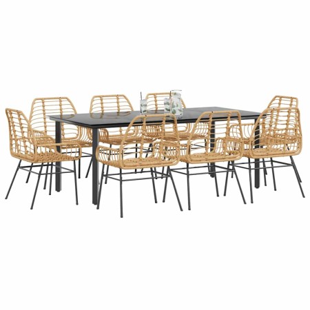 Juego comedor jardín 9 pzas ratán sintético marrón von , Gartensets - Ref: Foro24-3334547, Preis: 667,07 €, Rabatt: %