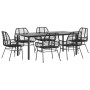 Juego de comedor jardín 7 piezas ratán sintético negro by , Garden sets - Ref: Foro24-3334539, Price: 534,41 €, Discount: %