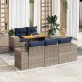 Set de muebles de jardín 6 pzas y cojines ratán sintético gris | Foro24.es | Tu tienda online para hogar, jardín y más Foro24.es