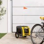 Remolque de bicicleta mascotas hierro tela Oxford amarillo gris von , Kinderwagen für Haustiere - Ref: Foro24-93826, Preis: 9...