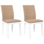 Sillas de comedor con cojines 2uds madera maciza blanco caucho by , dining chairs - Ref: Foro24-4102452, Price: 150,44 €, Dis...