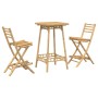 Conjunto de bar para exterior de 3 piezas plegable de bambú de , Conjuntos de jardín - Ref: Foro24-4108232, Precio: 239,91 €,...