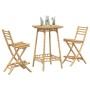Conjunto de bar para exterior de 3 piezas plegable de bambú de , Conjuntos de jardín - Ref: Foro24-4108232, Precio: 239,91 €,...