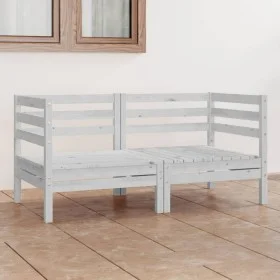 Garden sofa, 2-seater, solid white pine wood by vidaXL, Outdoor sofas - Ref: Foro24-3082388, Price: 108,71 €, Discount: %