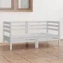 2-Sitzer-Gartensofa aus massivem weißem Kiefernholz von vidaXL, Outdoor-Sofas - Ref: Foro24-3082388, Preis: 108,71 €, Rabatt: %