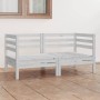 2-Sitzer-Gartensofa aus massivem weißem Kiefernholz von vidaXL, Outdoor-Sofas - Ref: Foro24-3082388, Preis: 110,13 €, Rabatt: %