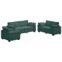 Juego de sofás con cojines 3 piezas terciopelo verde oscuro by , Sofas - Ref: Foro24-3324669, Price: 645,47 €, Discount: %