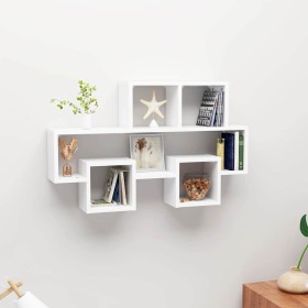 Estante pared forma coche madera ingeniería blanco 82x15x51 cm von , Regale und Regale - Ref: Foro24-807250, Preis: 39,20 €, ...