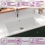 Fregadero de Cocina Blanco 790x500x193 mm Granito by , Sinks - Ref: Foro24-147056, Price: 171,98 €, Discount: %