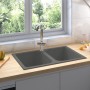 Fregadero de cocina Gris 760x480x184 mm Granito | Foro24.es | Tu tienda online para hogar, jardín y más Foro24.es