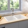 Fregadero de Cocina Blanco 760x480x184 mm Granito by , Sinks - Ref: Foro24-147084, Price: 186,58 €, Discount: %