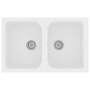 Fregadero de Cocina Blanco 760x480x184 mm Granito by , Sinks - Ref: Foro24-147084, Price: 186,58 €, Discount: %