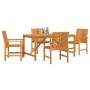 Conjunto de Comedor de Jardín de 4 Piezas de Madera Sólida de Acacia by , Garden tables - Ref: Foro24-3154106, Price: 540,74 ...