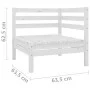 2-Sitzer-Gartensofa aus massivem weißem Kiefernholz von vidaXL, Outdoor-Sofas - Ref: Foro24-3082388, Preis: 108,71 €, Rabatt: %