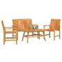 Juego de Lounge de Jardín de 4 Piezas de Madera Sólida de Acacia | Foro24.es | Tu tienda online para hogar, jardín y más Foro24.es