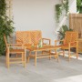 Juego de Lounge de Jardín de 4 Piezas de Madera Sólida de Acacia | Foro24.es | Tu tienda online para hogar, jardín y más Foro24.es