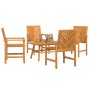 Conjunto de salón de jardín de 4 piezas de madera maciza de acacia | Foro24.es | Tu tienda online para hogar, jardín y más Foro24.es