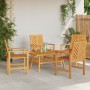 Conjunto de salón de jardín de 4 piezas de madera maciza de acacia | Foro24.es | Tu tienda online para hogar, jardín y más Foro24.es