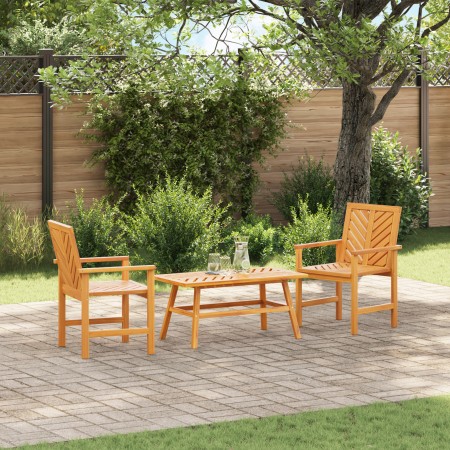 Juego de Lounge de Jardín de 3 Piezas de Madera Maciza de Acacia | Foro24.es | Tu tienda online para hogar, jardín y más Foro24.es