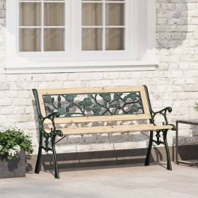 Banco de jardín con respaldo con patrón de rosas madera 116 cm von , Gartenbänke - Ref: Foro24-319570, Preis: 74,43 €, Rabatt: %