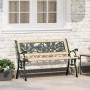 Banco de jardín con respaldo con patrón de rosas madera 116 cm by , garden benches - Ref: Foro24-319570, Price: 73,73 €, Disc...