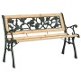 Banco de jardín con respaldo con patrón de rosas madera 116 cm by , garden benches - Ref: Foro24-319570, Price: 73,73 €, Disc...