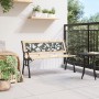 Banco de jardín con respaldo con patrón de rosas madera 116 cm by , garden benches - Ref: Foro24-319570, Price: 73,73 €, Disc...