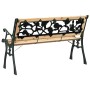 Banco de jardín con respaldo con patrón de rosas madera 116 cm by , garden benches - Ref: Foro24-319570, Price: 73,73 €, Disc...