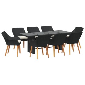 Conjunto de Comedor de Jardín de 9 Piezas Rattan