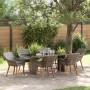 Juego de Comedor de Jardín de 7 Piezas Ratán Gris