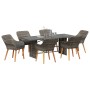 Juego de Comedor de Jardín de 7 Piezas Ratán Gris by , Garden tables - Ref: Foro24-3261625, Price: 912,53 €, Discount: %