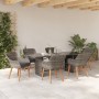 Juego de Comedor de Jardín de 7 Piezas Ratán Gris by , Garden tables - Ref: Foro24-3261625, Price: 912,53 €, Discount: %