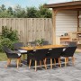 Conjunto de Comedor de Jardín de 9 Piezas Ratán Sintético Negro by , Garden tables - Ref: Foro24-3261624, Price: 1,00 €, Disc...
