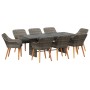 Juego de Comedor de Jardín de 9 Piezas en Poliratán Gris by , Garden tables - Ref: Foro24-3261626, Price: 1,00 €, Discount: %