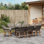 Juego de Comedor de Jardín de 9 Piezas en Poliratán Gris by , Garden tables - Ref: Foro24-3261626, Price: 1,00 €, Discount: %