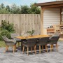 Juego de Comedor de Jardín de 9 Piezas en Ratán Sintético Gris by , Garden tables - Ref: Foro24-3261628, Price: 1,00 €, Disco...