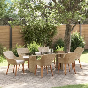 Comprar Conjunto de Comedor de 7 Piezas Beige